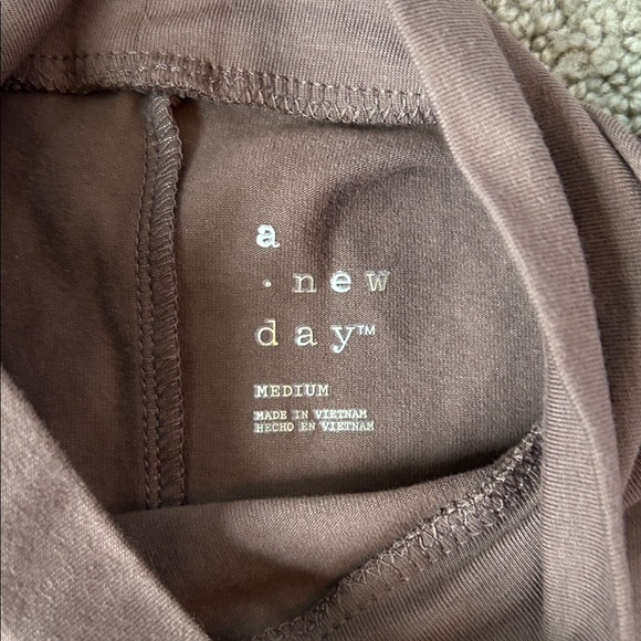 A New Day Bodysuit Mock Neck Sleeveless Thong Cut Brown One-piece Medium NEW - Picture 6 of 10